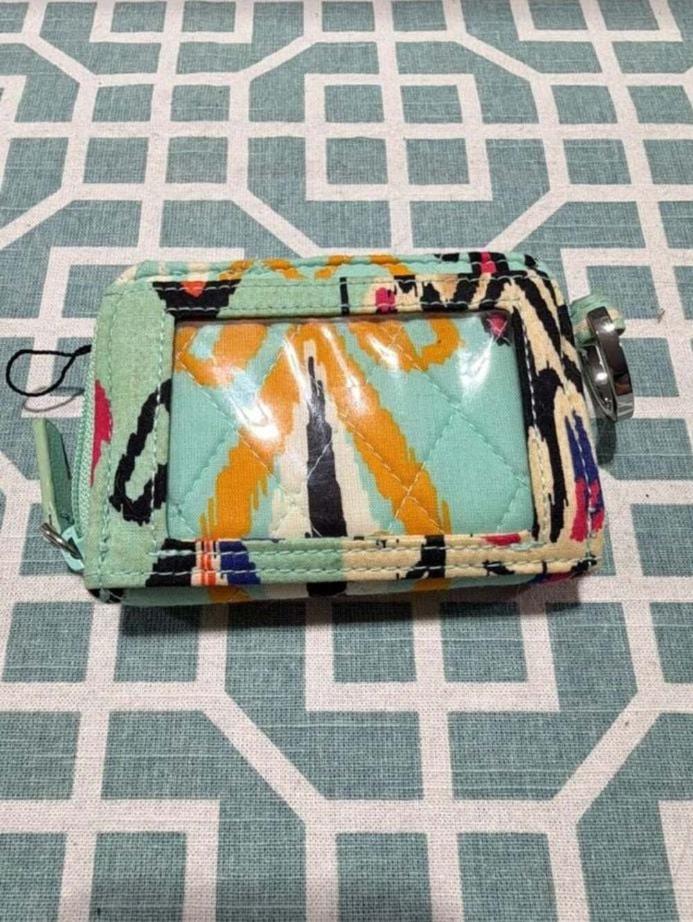 Vera Bradley RFID Zip ID Case Lanyard Wallet in Pueblo - Picture 2 of 3